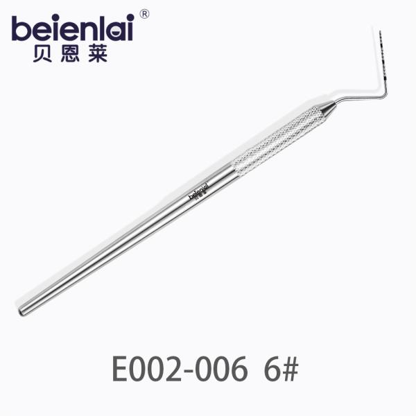 Benlai Periodontal Probe E002-006, Single End φ5.5 Solid Round Handle, Scales 1-2-3-4-5-6-7-8-9-10-11-12-13-14-15